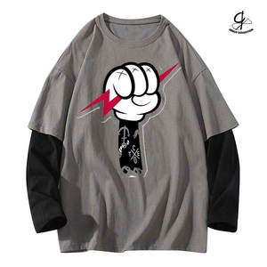 Camiseta Formal Personalizada para Hombre, 100% Algodón, Manga Larga, Talla Grande - Product Image 1