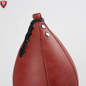 Sac de frappe réflexe en cuir PU Speed Ball noir et orange pour l'entraînement et la pratique - Product Image 6