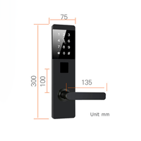 Cerradura Inteligente para Hotel con Teclado y Control por Aplicación WiFi, Material de Aleación de Zinc para Puertas de Madera/Latón, Almacenamiento en la Nube, Modelo TTlock TTHotel