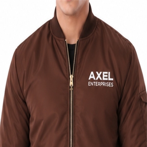 Chaqueta bomber clásica para hombre con cremallera, estilo bomber clásico, corte moderno, diseño con cremallera completa, cómoda de llevar, puños y dobladillo acanalados, chaqueta para hombre - Product Image 4