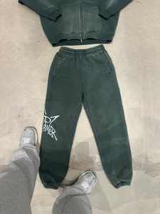 Ensemble 2 pièces pour homme, pantalon de survêtement droit et sweat à capuche zippé, ensemble unisexe, logo personnalisé, molleton, streetwear, survêtement - Product Image 5