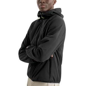 Men's Full <b>Zip</b> <b>Hooded</b> Windbreaker Coat with Two Pockets for Daily Outdoor Wear - Product Image 3