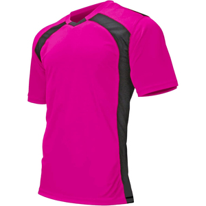 Camiseta de punto de manga corta con cuello redondo y color liso para hombre, estilo casual, rosa - Product Image 2