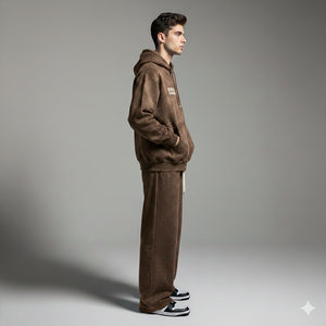 Ranzia Industry - Conjunto de Sudadera con Capucha y Cremallera Completa con Pedrería Desgastada y Pantalones de Chándal para Hombre, Estilo Urbano, Proveedor Mayorista - Product Image 4