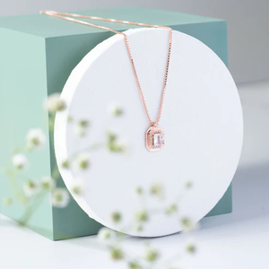 Collar de tenis premium para mujer, cadena delgada de plata de ley 925 con gema de corte diamante, elegante regalo de joyería para cumpleaños o días festivos - Product Image 2