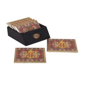 Handcrafted Wooden Coaster Natural Wood Tea <b>Coffee</b> Coldrink Serving Eco-Friendly Printed Mats & Pads for <b>Table</b> Protection - Product Image 5