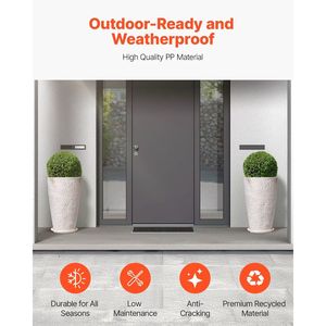 Ensemble de 2 jardinières hautes pour l'extérieur, 21 pouces de hauteur, rondes, grande finition pierre, pots à fleurs et à plantes pour la véranda avant, le patio - Product Image 3