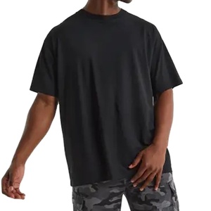 Camiseta de algodón 100% al por mayor para hombre, corte holgado, estampada, lisa, vintage, con hombros caídos, oversize, verano 2027 - Product Image 1