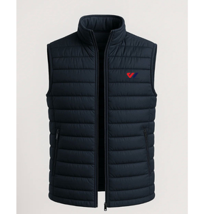Mens Puffer Vest Quilted Down Alternative Zip Up <b>Gilet</b> Sleeveless Winter Casual Outerwear Casual Windproof Bodywarmer - Product Image 2