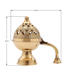Brûleur d'encens Dhuna Loban en laiton de qualité supérieure pour la purification de la maison, usage religieux, respectueux de l'environnement - Product Image 2