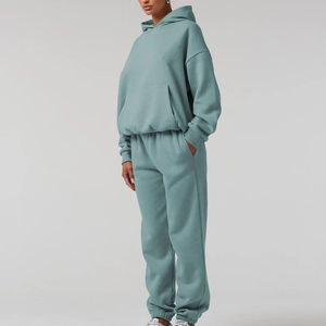 Custom Womens Tracksuit Embroidered Cotton Athletic Set Supplier - Product Image 6