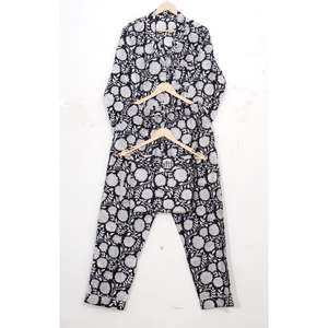 Conjunto de Pijama de Algodón 100% Transpirable, Suave y Lujoso, Vestido Largo para Dormir, Ropa de Playa, Ropa de Estar por Casa para Mujer, Cintura Elástica, Mangas Largas - Product Image 6