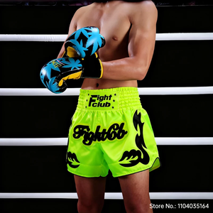 Pantalones Cortos de Muay Thai para Boxeo, Kickboxing, Grappling, Entrenamiento, Gimnasio, para Hombres, Mujeres y Niños, Clásicos Pantalones de Boxeo Tailandeses - Product Image 4