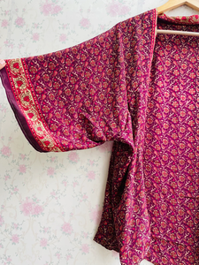 Kimono de seda Chaqueta cárdigan Duster Chaqueta Kimono vintage Chaqueta Bohemia - Product Image 2