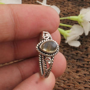 แหวนควอตซ์รูทิลสีทองธรรมชาติ เงินแท้ 925 ประดับด้วยพลอยรูทิลสีทอง สำหรับผู้หญิง ของขวัญวันครบรอบ - Product Image 6