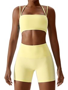Sujetador deportivo personalizado para mujer, top atlético elástico de doble vía para pedidos al por mayor, sujetador deportivo largo para mujer - Product Image 1