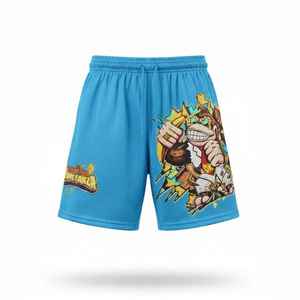 Double-<b>layer</b> Sublimation Printed 100% Polyester High Street <b>Mid</b> Waist Gym Blank Basketball Shorts Custom Made Men's Shorts - Product Image 1
