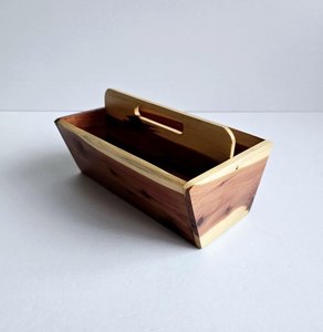 Modern Durable Wooden Caddy Storage Organizer with Handle for Kitchen <b>Bathroom</b> Desk-Portable Box Holder - Product Image 3