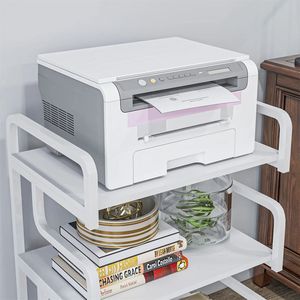 Portaoggetti in Metallo Bianco a 4 Ripiani, Supporto per Stampante a 3 Livelli per Organizzazione Cucina, Scatola per Imballaggio - Product Image 3