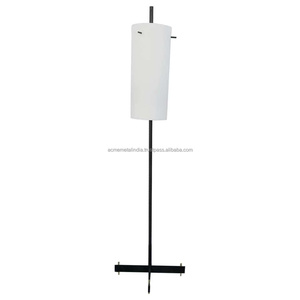 Modern Floor <b>Lamp</b> in Metal With White Fabric <b>Shade</b> Perfect for Stylish Living Room and Bedroom Decoration - Product Image 1