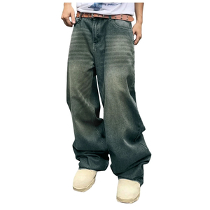 Tres Jeans Internacionales para Hombre, de Verano, Transpirables, Lavables, Ligeros, de Corte Holgado, Recto, Ajuste Regular, 100% Felpa, Color Sólido - Product Image 2