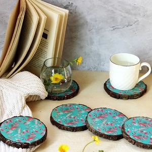 Juego de posavasos de madera pulida impresa para vajilla, uso en restaurantes, uso en hoteles - Product Image 3