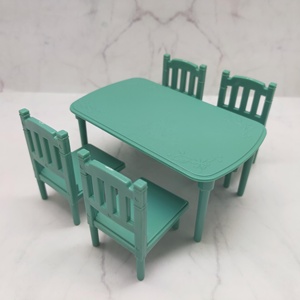 1/12 Scale Dollhouse Dining <b>Table</b> and Chair Set Perfectly Miniature Incredibly Cute Ready for Tiny Tea Parties - Product Image 1