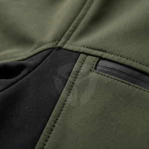 Chaqueta de invierno softshell para hombre, cómoda, de tela elástica, con cremallera completa, para trabajo, deportes y aventuras. - Product Image 5