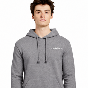 เสื้อฮู้ดดี้ผู้ชายทรงปกติ มีเชือกผูก ปรินท์ลายเล็กที่อก แขนยาว สไตล์ลำลอง สตรีทแวร์ รับผลิตตามสั่ง ขายส่ง ผู้ผลิต OEM B2 - Product Image 1