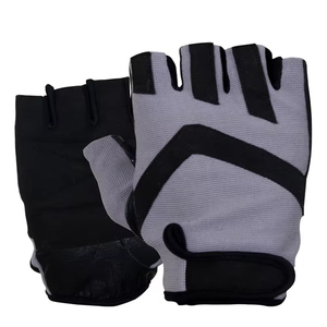 Bodybuilding Training Palm Protection Cross-fit Weightlifting Gloves <b>Half</b> Finger Leather Anti <b>Slip</b> Workout Gym Training Gloves - Product Image 2
