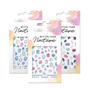 Better Nature 3D <b>Nail</b> <b>Art</b> Sticker Korea Design 8 Kinds Flower Frame Tinted Style Multi-Size Decals OEM ODM Available - Product Image 1