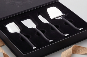 Classic 3-Piece Stainless Steel <b>Cheese</b> <b>Knife</b> <b>Set</b> With Plastic Handles For <b>Cheese</b> Serving Use Hotel Use And Kitchen Use - Product Image 3