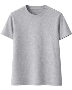 Camiseta Básica de Cuello Redondo para Hombre, Color Gris, Personalizada por el Fabricante, Manga Corta, Algodón, Informal, Lisa, Estilo Urbano, Verano, con Impresión de Logotipo Personalizado - Product Image 1