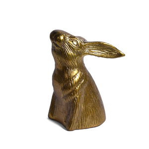 Porte-bougie décoratif en forme de lapin, en métal doré, pour la décoration de la maison et les cadeaux - Product Image 3
