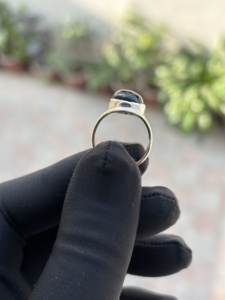 <b>Solid</b> 925 Sterling <b>Silver</b> Pave Setting Handmade Vintage Classic Women Wedding Best Selling Natural Black Obsidian Cabochon Ring - Product Image 2