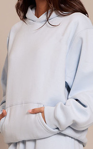 <b>Women</b>’s Light Blue Oversized <b>Fleece</b> Hoodie And Wide Leg <b>Jogger</b> Tracksuit Set Casual Loungewear Two Piece Sweatshirt Pants Outfit - Product Image 3