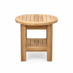 Solid Teak Premium Modern OEM Bumi Teak <b>Round</b> Side <b>Table</b> <b>Outdoor</b> Furniture Weather Resistant Patio Garden Hotel Resort Wholesale - Product Image 1