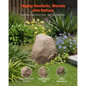 Copertura Leggera e Resistente alle Intemperie in Finta Roccia per Pompe da Giardino, Texture Naturale Realistica, Pietra Artificiale per Giardino - Product Image 2