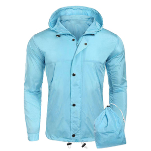 New Men's Lightweight Waterproof Nylon Spandex Jacket Windproof Quick Dry Breathable Coating Custom Logo Zipper Nylon Jacket - Product Image 5