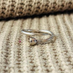 Minimalist Brass Wrap <b>Ring</b> Silver plated <b>Dainty</b> Geometric Womens Wholesale <b>Ring</b> - Product Image 3