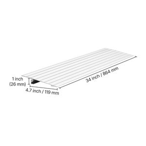 Rampe de seuil de porte en alliage d'aluminium de 1 pouce de hauteur, capacité de charge de 800 lb, rampes pour handicapés pour les marches de la maison - Product Image 6