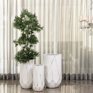 <b>Rectangular</b> Iron Powder Coated Modern Garden Planters for Landscaping and Outdoor Spaces - Product Image 1