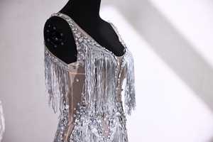 Trajes de Baile Transpirables con Flecos de Pedrería Bordados, Hechos a Medida Según las Demandas del Cliente, Color Personalizado, Precio Competitivo para Adultos - Product Image 4