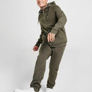 Conjunto Deportivo para Hombre, Color Verde Oliva, con Capucha, Cierre Completo, Bolsillos Laterales, Sudadera y Pantalones de Algodón, Estilo Casual, para Otoño, OEM - Product Image 1
