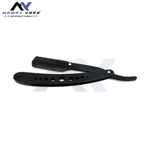 Professional Barber Straight Edge Razors Customize Stainless Steel Black <b>Swing</b> Lock Classic Cut Throat Shaving Razors Barbers - Product Image 3