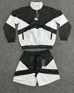 ชุดวอร์มผ้าไนลอนของผู้ชายเสื้อกันลมและกางเกงขาสั้นแนวสตรีทสูงสองชิ้นสำหรับทั้งชายและหญิงแบบกำหนดเองเป็นมิตรกับสิ่งแวดล้อม - Product Image 1