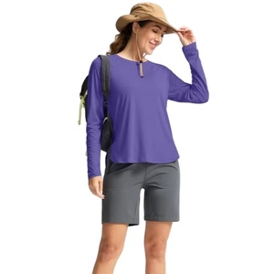Camiseta de Algodón para Mujer al por Mayor, Cuello Redondo, Manga Corta, Informal, Suave, Transpirable, Ligera, Básica, Ropa de Moda Personalizada - Product Image 2
