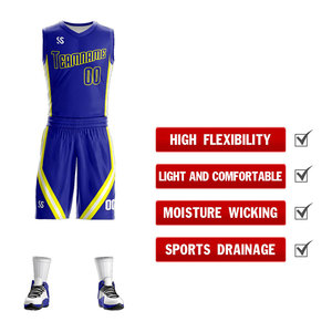 Ensemble de maillots de basket-ball personnalisés de haute qualité, design tendance, pour jeunes, vente en gros, fabriqué au Pakistan - Product Image 2
