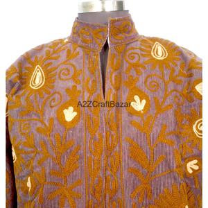 เสื้อแจ็คเก็ตคอร์ติสปักลายวินเทจสุดคลาสสิก ทำมือ สำหรับผู้หญิง เป็นมิตรกับสิ่งแวดล้อม แห้งเร็ว ระบายอากาศได้ดี ซับในผ้าฝ้าย แขนยาว เหมาะสำหรับฤดูใบไม้ผลิ - Product Image 5