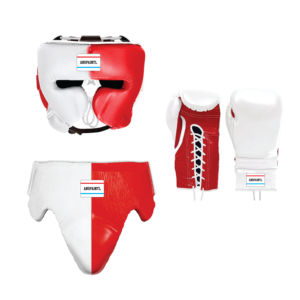 2026 Latest <b>Design</b> Custom Wrist Logo Boxing Set Professional Pro Punching 2 Colors Competition Fighting Boxing Sparring Set - Product Image 1